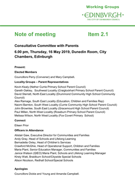 Note of Meeting PDF 190 KB