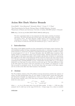Axion Hot Dark Matter Bounds