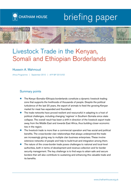 Livestock Trade in the Kenyan, Somali and Ethiopian Borderlands Page 2