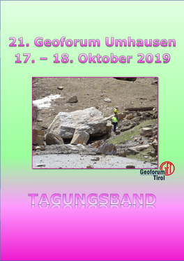 Tagungsband 21 Geoforum Umhausen 2019.Pdf