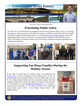 Prioritizing Public Safety Supporting San Diego Families During The