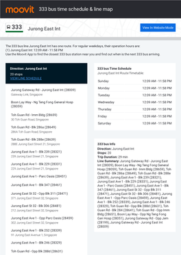 333 Bus Time Schedule & Line Route