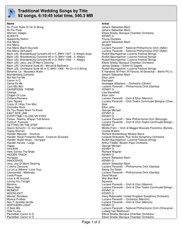 Traditional Wedding Songs by Title 92 Songs, 6:10:45 Total Time, 540.3 MB