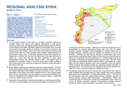 REGIONAL ANALYSIS SYRIA 28 March 2013