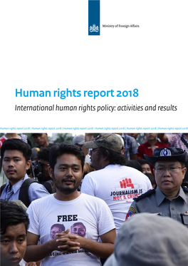 Human Rights Report 2018 International Human Rights Policy: Activities and Results