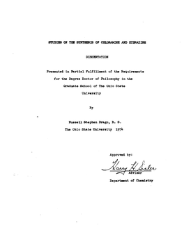 Studies on the Synthesis of Chujramine and Hydrazine