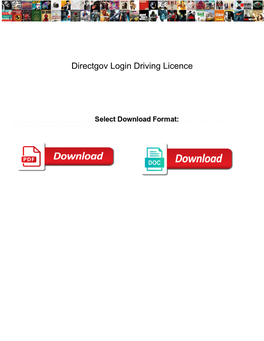 Directgov Login Driving Licence