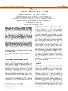 The Eps15 Homology (EH) Domain