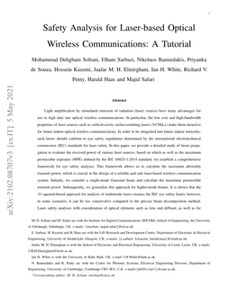 Safety Analysis for Laser-Based Optical Wireless Communications: a Tutorial