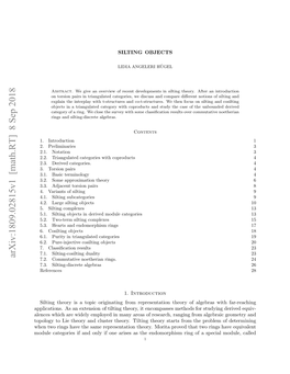 Arxiv:1809.02815V1 [Math.RT] 8 Sep 2018 Ouectgre Fadol Foeaie Steendomorphi the As Arises One If Only P and Morita St Theory