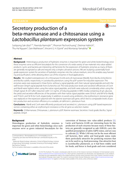 Secretory Production of a Beta-Mannanase and A