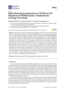 Radio Planning Considerations in TETRA to LTE Migration for PPDR Systems: a Radioelectric Coverage Case Study