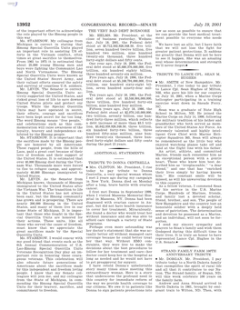 CONGRESSIONAL RECORD—SENATE July 19, 2001