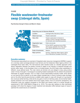 Flexible Wastewater-Freshwater Swap
