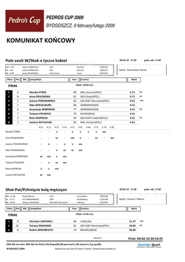 Komunikat Końcowy