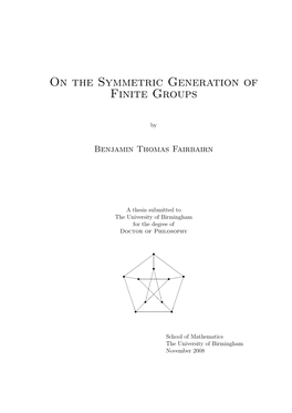 On the Symmetric Generation of Finite Groups