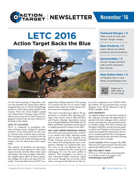 LETC 2016 Action Target Ranges