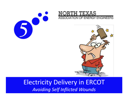 Electricity Delivery in ERCOT Avoiding Self Inflicted Wounds Who Is 5?
