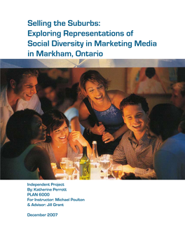 Selling the Suburbs: Exploring Representations of Social Diversity in Marketing Media in Markham, Ontario