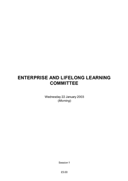 Enterprise and Lifelong Learning Committee