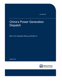 China's Power Generation Dispatch