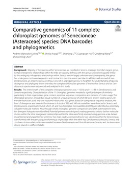 Comparative Genomics of 11 Complete Chloroplast