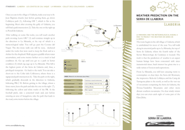 Weather Prediction on the Serra De Llaberia