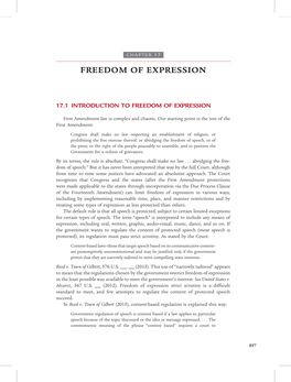 CHAPTER 17 Freedom of Expression