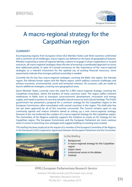 A Macro-Regional Strategy for the Carpathian Region