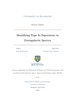 Identifying Type Ia Supernovae in Extragalactic Spectra