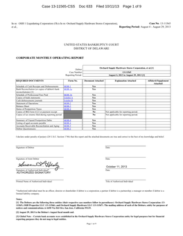 Case 13-11565-CSS Doc 633 Filed 10/11/13 Page 1 of 9