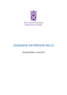 Guidance on Private Bills