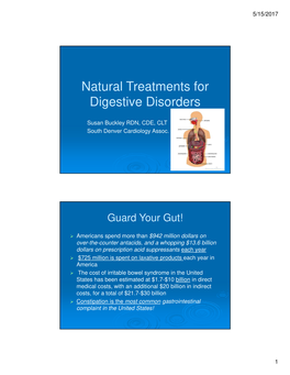 Natural Treatments for Digestive Disorders