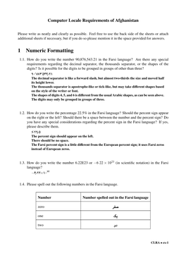 1 Numeric Formatting