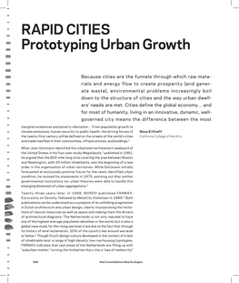 RAPID CITIES Prototyping Urban Growth