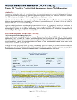 AIH Chapter 10: Teaching Practical Risk Management During Flight