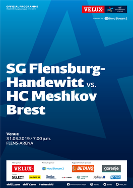 SG Flensburg- Handewitt Vs. HC Meshkov Brest