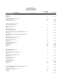 Portfolio Holdings Report