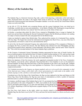 History of the Gadsden Flag