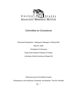 Committee on Conscience