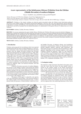 From the Eifelian (Middle Devonian) of Southern Belgium Peter G