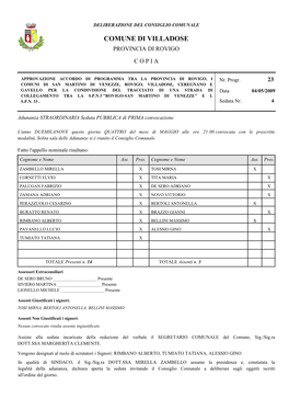 Comune Di Villadose Provincia Di Rovigo