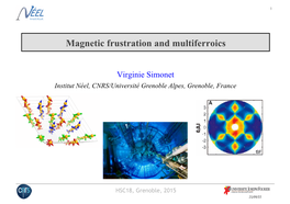 Magnetic Frustration and Multiferroics