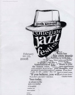 Notre Dame Collegiate Jazz Festival Program, 2008
