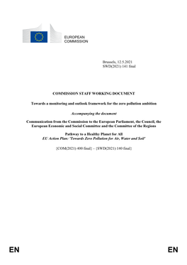 Staff Working Document: 'Towards a Monitoring and Outlook Framework for the Zero Pollution