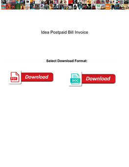 Idea Postpaid Bill Invoice