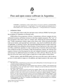 Free and Open Source Software in Argentina