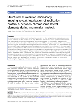 Structured Illumination Microscopy Imaging Reveals Localization Of