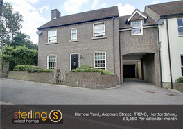 Harrow Yard, Akeman Street, TRING, Hertfordshire, £1,650 Per Calendar