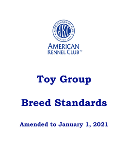Toy Group Breed Standards